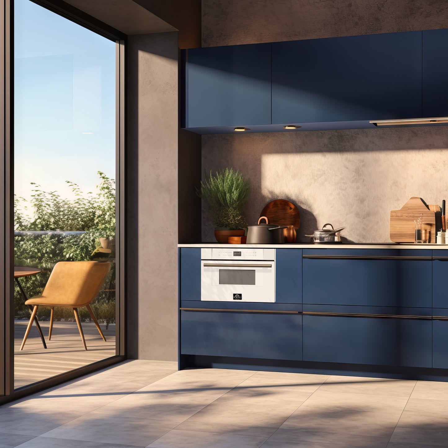 Forno Capoliveri Espresso 30-Inch Microwave Drawer, White, 1.2 cu.ft, 1500 Watts, Built-In, Touch Control LCD Display, Auto-Touch Open/Close, 11 Power Levels, Sensor Cooking