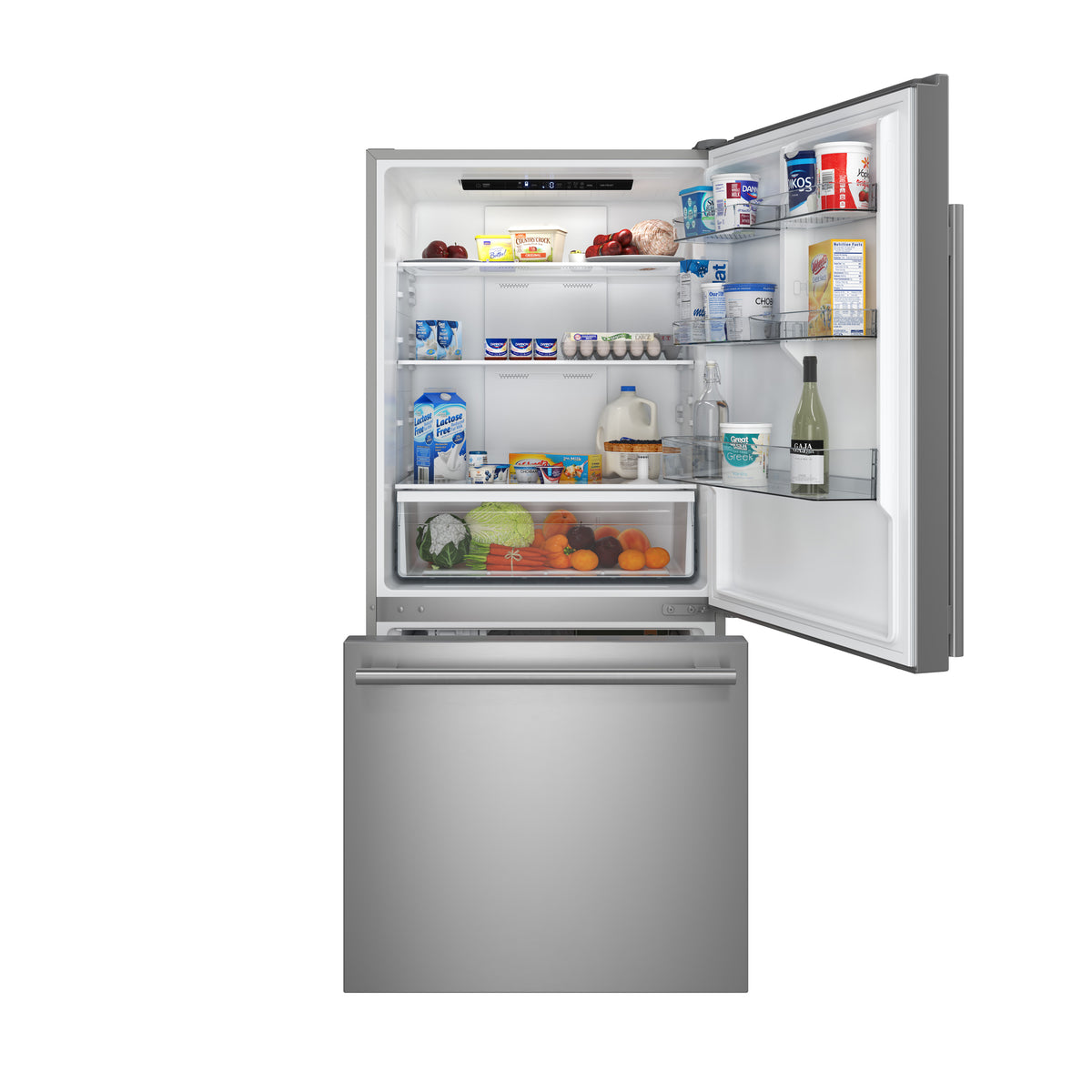 Forno Milano 2-Piece 62-Inch Freestanding Dual Bottom Freezer Refrigerator, Stainless Steel – 34.4 cu.ft, Touch Control, Ice Maker
