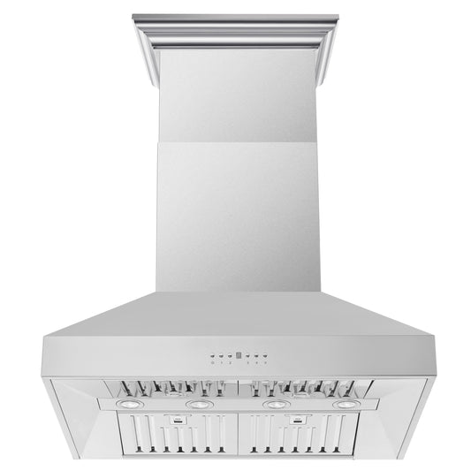 Forno Orvieto 36-Inch Wall Mount Range Hood, LED Lighting, Heavy Duty, Stainless Steel